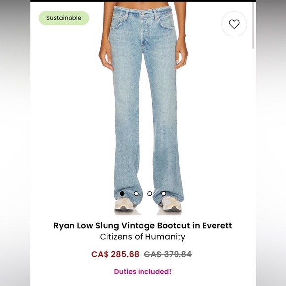 NWT Citizens of Humanity Ryan Low Slung Vintage Bootcut in Everett - Picture 2 of 9